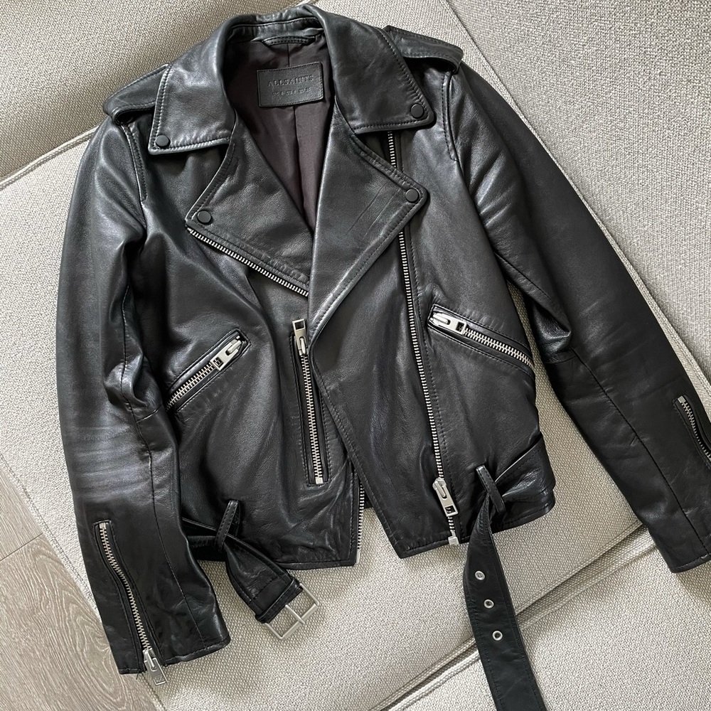 All Saints Balfern Biker Leather Jacket